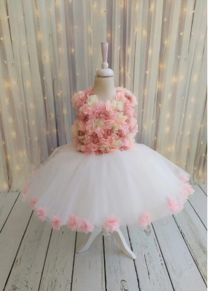 Floral Flower Girl Dress Family Photo Shoot Dress